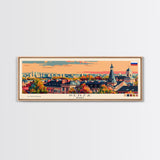 Penza Russia Wall Art, Panoramic Travel Poster, Panoramic Framed Canvas Print, City Wall Art, Wall Hanging Home Decor, Travel Art