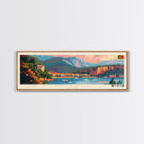 Rio Tinto Panoramic Travel Poster, Framed Canvas Print or Metal Wall Art, Travel Art, Home Decor, Panoramic Painting, Midcentury Art