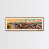 Roskilde Denmark Travel Art, City Art, Framed Canvas Print or Metal Wall Art, Europe Travel Poster, Panoramic Wall Art, Extra Wide Wall Art