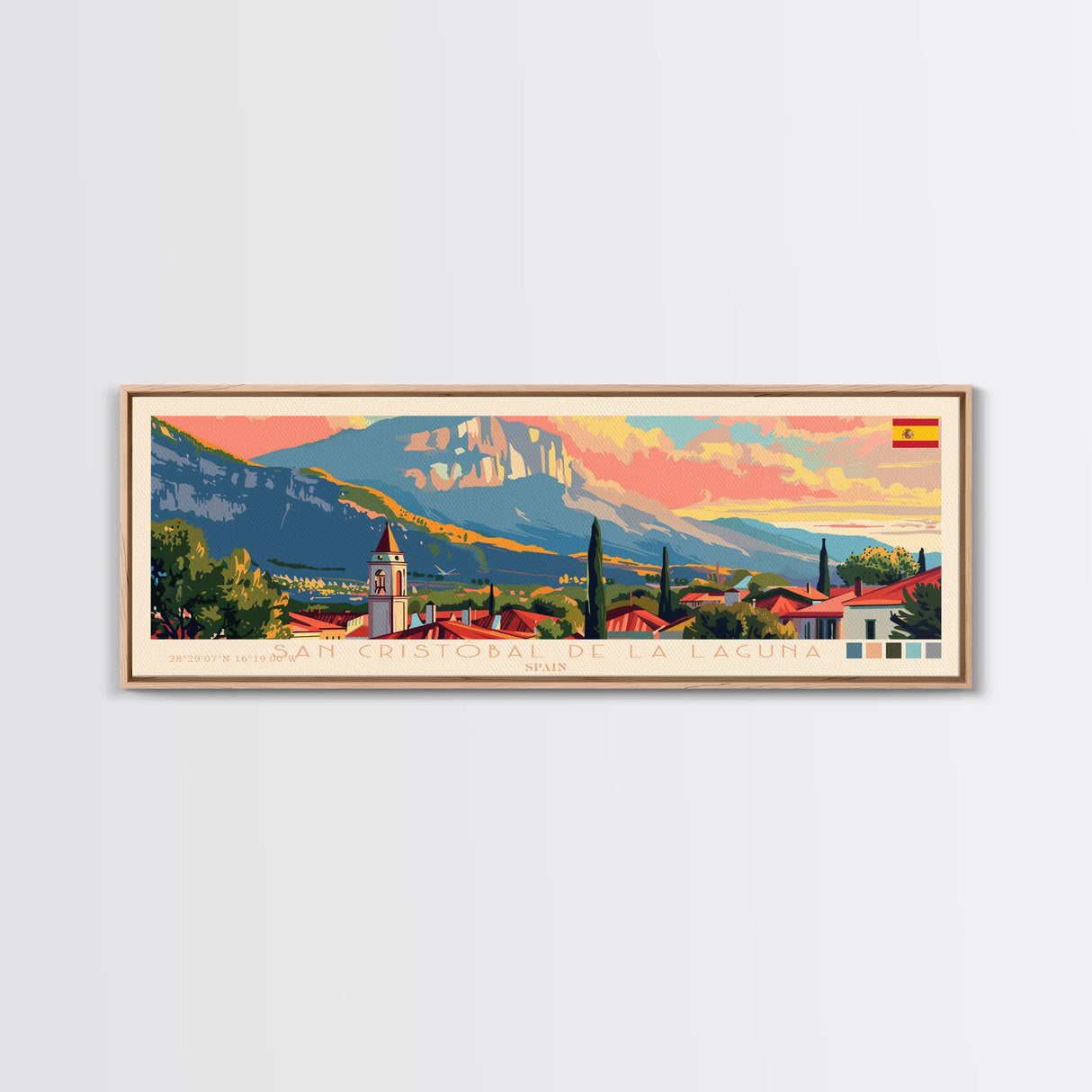 San Cristobal Dominican Republic Travel Art, City Art, Framed Canvas Print or Metal Wall Art, Europe Travel Poster, Panoramic Wall Art, Extra Wide Wall Art