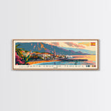 Santa Cruz Tenerife Spain Wall Art, Panoramic Travel Poster, Panoramic Framed Canvas Print, City Wall Art, Wall Hanging Home Decor, Travel Art