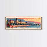 Santander Spain Travel Print Wall Art, Panoramic City Art, Travel Art, Wall Decor, Vacation Gift, Framed Canvas Print Or Metal Art