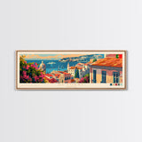 Setúbal Portugal Travel Print Wall Art, Panoramic City Art, Travel Art, Wall Decor, Vacation Gift, Framed Canvas Print Or Metal Art