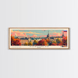 Voronezh Russia Panoramic Travel Poster, Framed Canvas Print or Metal Wall Art, Travel Art, Home Decor, Panoramic Painting, Midcentury Art