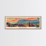 Zenica Bosnia Travel Print Wall Art, Panoramic City Art, Travel Art, Wall Decor, Vacation Gift, Framed Canvas Print Or Metal Art