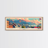 Ålesund Norway Wall Art, Panoramic Travel Poster, Panoramic Framed Canvas Print, City Wall Art, Wall Hanging Home Decor, Travel Art