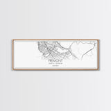 Panoramic Fremont City Map, California Art, Map Print, Minimalist Wall Art, Canvas Art, Housewarming Gift, Street Map Art, Closing Gift