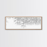 Panoramic Frisco City Map, Texas Art, Map Print, Minimalist Wall Art, Canvas Art, Housewarming Gift, Street Map Art, Closing Gift