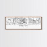 Panoramic Jacksonville City Map, Florida Art, Map Print, Minimalist Wall Art, Canvas Art, Housewarming Gift, Street Map Art, Closing Gift