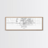 Panoramic Lincoln City Map, Nebraska Art, Map Print, Minimalist Wall Art, Canvas Art, Housewarming Gift, Street Map Art, Closing Gift