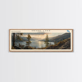 Grand Lake Colorado Framed Canvas Print, Panoramic Lake House Decor, Wall Art, Travel Poster, Stunning Lake Painting, Nature Art