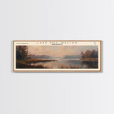 Lake Bill Waller Mississippi Framed Canvas Print, Lake House Decor, Panoramic Wall Art, Travel Poster, Captivating Lake Painting, Nature Art