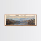 Lake Burton Georgia Framed Canvas Print, Lake House Art, Panoramic Wall Art, Travel Poster, Scenic Lake Painting, Home Decor