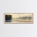 Lake D'Arbonne Louisiana Framed Canvas Print, Lake House Decor, Panoramic Wall Art, Travel Poster, Serene Lake Painting, Nature Art