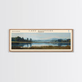 Lake Dunmore Vermont Framed Canvas Print, Lake House Decor, Panoramic Wall Art, Travel Poster, Stunning Landscape Painting, Home Art