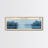 Lake Harris Framed Canvas Print, Lake House Decor, Panoramic Wall Art, Travel Poster, Stunning Lake Painting, Home Art