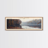 Lake Hope Framed Canvas Print, Lake House Decor, Panoramic Wall Art, Travel Poster, Stunning Lake Painting, Home Art