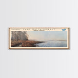 Lake Mattamuskeet North Carolina Framed Canvas Print, Lake House Decor, Panoramic Wall Art, Travel Poster, Beautiful Lakeview Painting, Modern Art