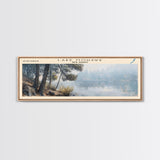 Lake Mohawk New Jersey Framed Canvas Print, Lake House Decor, Panoramic Wall Art, Travel Poster, Stunning Landscape Painting, Living Room Decor