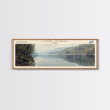 Lake Izabal Framed Canvas Print, Lake House Decor, Panoramic Wall Art, Travel Poster, Scenic Landscape Painting, Bedroom Decor