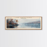 Lake Ontelaunee Pennsylvania Framed Canvas Print, Lake House Decor, Panoramic Wall Art, Travel Poster, Beautiful Landscape Painting, Modern Art