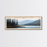 Nunavaugaluk Lake Framed Canvas Print, Lake House Decor, Panoramic Wall Art, Travel Poster, Landscape Painting, Bedroom Decor