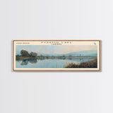 Ross Barnett Reservoir Mississippi Framed Canvas Print, Lake House Decor, Panoramic Wall Art, Travel Poster, Scenic Landscape Painting, Home Decor