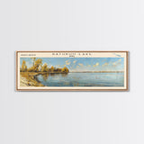 Sardis Lake Mississippi Framed Canvas Print, Lake House Decor, Panoramic Wall Art, Travel Poster, Beautiful Lake Scene, Home Decor