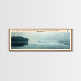 Sevier Lake Utah Panoramic Framed Canvas Print, Lake House Decor, Wall Art, Travel Poster, Tranquil Landscape, Modern Art