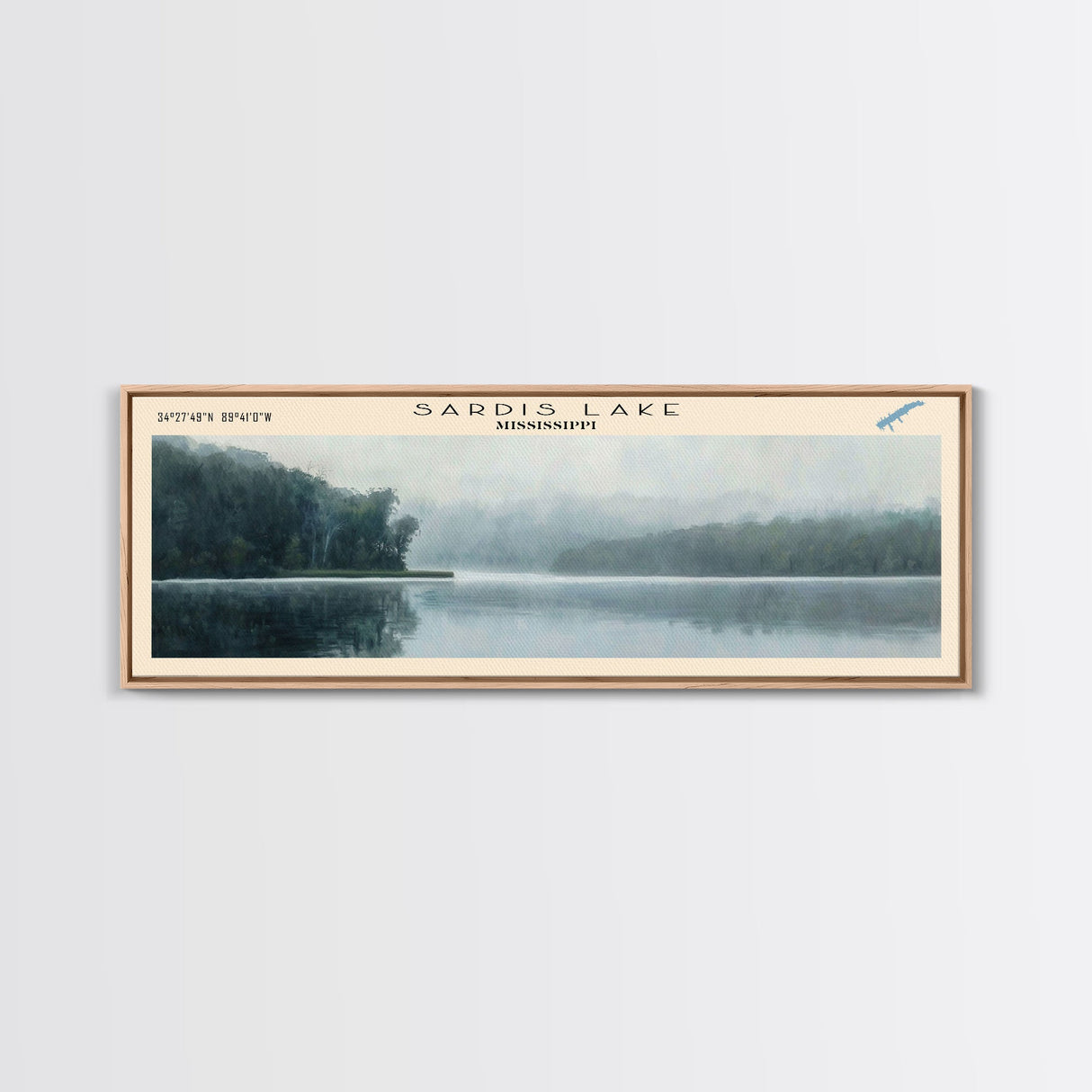 Skaneateles Lake New York Panoramic Framed Canvas Print, Lake House Decor, Wall Art, Travel Poster, Scenic Landscape, Living Room Decor