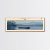 Sebago Lake Framed Canvas Print, Lake House Decor, Panoramic Wall Art, Travel Poster, Scenic Lake Scene, Living Room Decor