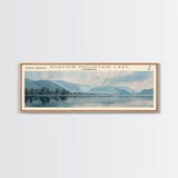 South Holston Lake Virginia Panoramic Framed Canvas Print, Lake House Decor, Wall Art, Travel Poster, Beautiful Lake Scene, Bedroom Decor