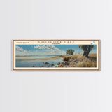 Shoshone Lake Wyoming Panoramic Framed Canvas Print, Lake House Decor, Wall Art, Travel Poster, Tranquil Landscape, Living Room Decor