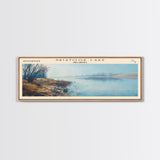 Stillwater Lake Pennsylvania Panoramic Framed Canvas Print, Lake House Decor, Wall Art, Travel Poster, Serene Lake Painting, Living Room Decor