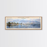 South Lake California Panoramic Framed Canvas Print, Lake House Decor, Wall Art, Travel Poster, Serene Landscape, Modern Art