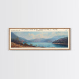 Summit Lake West Virginia Panoramic Wall Art, Framed Canvas Print, Lake House Decor, Travel Poster, Tranquil Landscape, Bedroom Decor