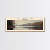 Tappan Lake Ohio Panoramic Wall Art, Framed Canvas Print, Lake House Decor, Travel Poster, Scenic Lake Scene, Living Room Decor