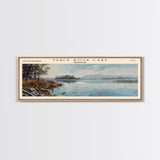 Toledo Bend Panoramic Wall Art, Framed Canvas Print, Lake House Decor, Travel Poster, Serene Landscape, Living Room Art