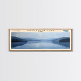 Takslesluk Lake Panoramic Wall Art, Framed Canvas Print, Lake House Decor, Travel Poster, Serene Lake Scene, Living Room Decor