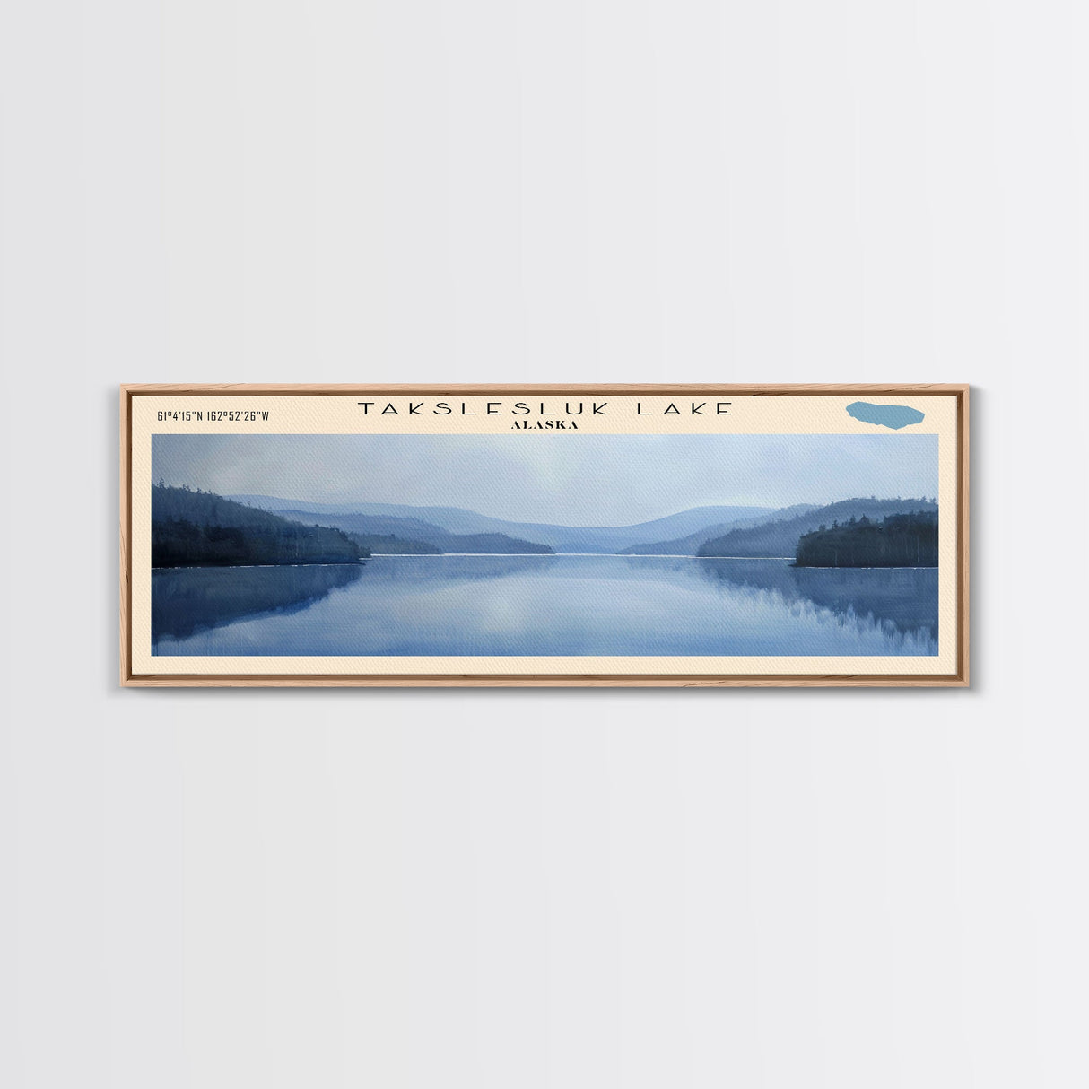 Tony Grove Lake Utah Panoramic Wall Art, Framed Canvas Print, Lake House Decor, Travel Poster, Scenic Lake Scene, Bedroom Decor