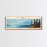 Trophy Lakes South Carolina Panoramic Wall Art, Framed Canvas Print, Lake House Decor, Travel Poster, Scenic Lake Scene, Living Room Art