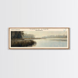 Tunica Lake Mississippi Panoramic Wall Art, Framed Canvas Print, Lake House Decor, Travel Poster, Beautiful Lake Scene, Home Art