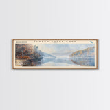 Turkey Creek Lake Ohio Panoramic Wall Art, Framed Canvas Print, Lake House Decor, Travel Poster, Serene Landscape, Living Room Art