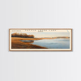 Tuttle Creek Lake Kansas Panoramic Wall Art, Framed Canvas Print, Lake House Decor, Travel Poster, Serene Landscape, Home Art