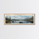 Umbagog Lake New Hampshire Panoramic Wall Art, Framed Canvas Print, Lake House Decor, Travel Poster, Serene Landscape, Living Room Art