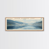 Weiss Lake Alabama Panoramic Wall Art, Framed Canvas Print, Lake House Decor, Travel Poster, Scenic Lake Scene, Bedroom Art