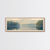 Wallum Lake Rhode Island Panoramic Wall Art, Framed Canvas Print, Lake House Decor, Travel Poster, Scenic Lake Scene, Living Room Art