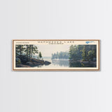 Wapawekka Lake Panoramic Wall Art, Framed Canvas Print, Lake House Decor, Travel Poster, Serene Landscape, Home Decor