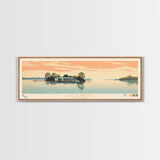 Lake Claiborne Louisiana Framed Canvas Print, Panoramic Wall Art, Midcentury Modern, Pop Art, Bedroom Decor, Travel Poster, Living Room Art