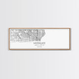 Panoramic Milwaukee City Map, Wisconsin Art, Map Print, Minimalist Wall Art, Canvas Art, Housewarming Gift, Street Map Art, Closing Gift